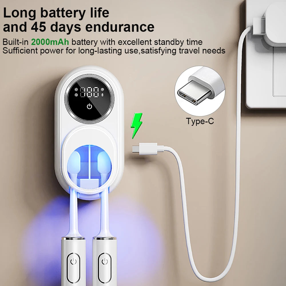 מברשת שיניים ניידת עם סטריליזציה